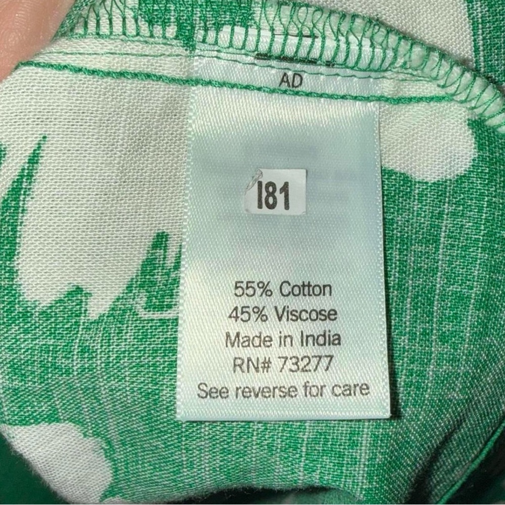 🌿 Sonoma Goods for Life Green Floral Button-Front Dress – Women’s Large - Picture 4 of 5